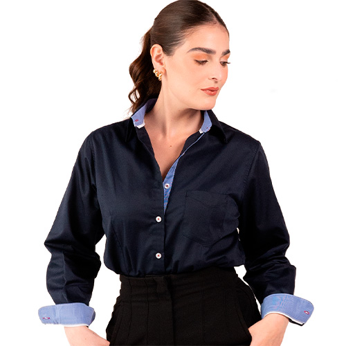 CAMISA MAG GABARDINA DAMA MANGA LARGA - Vista 2